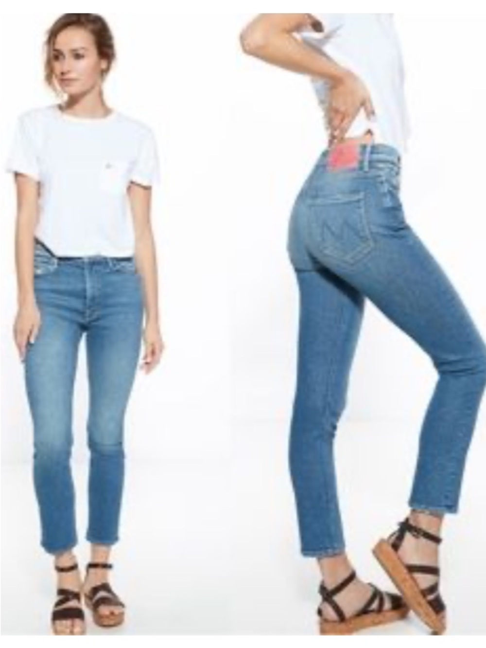 MOTHER Denim's "The Daily Dose" High-Waisted Jeans in the "High Spirits”